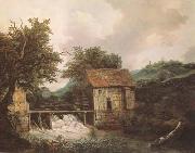 Jacob van Ruisdael Two Watermills and an open Sluice near Singraven (mk08) oil painting